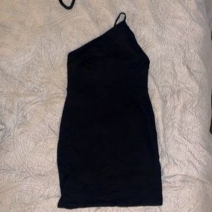 Asymmetrical Black Club Dress